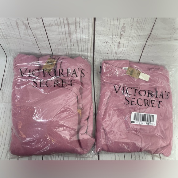 Victoria’s Secret PINK Lounge Campus Open Hem Hoodie & Fleece Joggers, Large - Picture 2 of 12